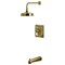 Kingston Brass Single-Handle Pressure Balanced Tub and Shower Faucet, Antique Brass KB5893PL - alternate 1