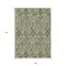 Homeroots 9' X 12' Artichoke Green And Gray Damask Washable Indoor Outdoor Area Rug 588134 - alternate 5