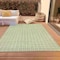 Homeroots 5' X 8' Sage And Ivory Geometric Washable Indoor Outdoor Area Rug 614714 - alternate 4