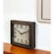 Homeroots Square Bronze Toned Metal Desk Table Clock With Traditional Black Numbers And Hands 376223 - alternate 4