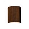 Luxury Lighting Oakheart 10 in Tall Wood-Look Ceramic 3-Sided LED Outdoor Wall Light, 2PK (2) TL193-Brk-ud-7 - alternate 3