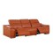 Homeroots 107" Camel Italian Leather Reclining Metal USB Sofa 720286 - alternate 8