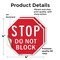 Signmission Stop Do Not Block, 4 inch X 4 inch, Vinyl Decal, 2PK OC-D-2PACK-4-206 - alternate 4