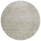 Homeroots 8' Linen And Gray Round Floral Washable Indoor Outdoor Area Rug 605743 - alternate 3