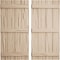Ekena Millwork Rustic Four Board Joined Board-n-Batten Riverwood Faux Wood Shutters, 22W x 62H, PR SHUBJS22X62RWPR - alternate 1