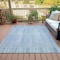 Homeroots 8' X 10' Mint Green And Ivory Striped Washable Indoor Outdoor Area Rug 631548 - alternate 6