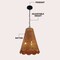 Jonathan Y Maria 16" 3-Light Coastal Bohemian Adjustable Hand-Woven Rattan Tapered Scalloped Cylinder LED Penda JYL1613A - alternate 7