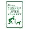 Signmission Please Clean Up After Your Pet, Heavy-Gauge Aluminum, 18" x 24", A-1824-24882 A-1824-24882 - alternate 2