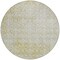 Homeroots 8' Gold Round Damask Washable Indoor Outdoor Area Rug 607700 - alternate 6