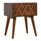 Homeroots 22" Brown Solid Wood Two Drawer Nightstand 651817 - alternate 6