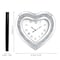 Homeroots 27" Silver Faux Crystal And Mirrored Glass Silent Analog Heart Wall Clock 635638 - alternate 7