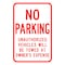 Sign Solutions Usa Parking Sign, 12 in W, Aluminum Sign, White DCS06DWT1218CUS00159 - alternate 1
