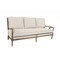 Homeroots 75" Ivory Linen Blend Sofa With Brown Legs 489535 - alternate 1