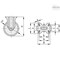 Elesa 450811 Monolithic castor wheels stainless steel bracket Technopolymer, Fixed plate bracket wi 450811 - alternate 1