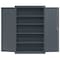 Sandusky Lee Shelving Storage Cabinet, 72 in H, 46 in W, 24 in D, Recessed Pull, Keyed, Dark Gray, 4 Shelves EA4R462472-02 - alternate 6