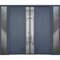 Vdomdoors Steel Double Doors Deux 0729 Gray Graphite 2 Sidelight Exterior Windows Stainless Inserts Single Mo DEUX0729DEXD-GRE-RH-W16+72+16 x H80 - alternate 1