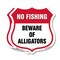 Signmission No Fishing Shield Sign Beware Of Alligat, 18 inch X 18 inch, Plastic Sign, 2PK SHI-P-2PACK-18-394 - alternate 1