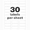 Avery Durable White Asset Tag Labels, La, PK240, Film, 9.44 in W, 3/4" x 2" Dia., White, Rectangle, 240 PK 61526 - alternate 5