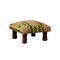 Homeroots 16" Green Tan And Brown Cotton Striped Tiger Print Footstool 634165 - alternate 1