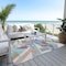 Homeroots 5' X 8' Brown Teal Blue And Ivory Geometric Washable Indoor Outdoor Area Rug 617951 - alternate 7