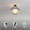 Vidalite Voyager 2-Light Matte Black Ceiling Light Fixture With Rope Detailing & Smoked Glass Shade CE1013093 - alternate 6