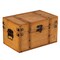 Vintiquewise Farmhouse Antique-Style Wood Treasure Chest with Leather Straps & Front Latch, Large QI004849.L - alternate 1