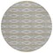 Homeroots 8' Gray Ivory And Brown Round Geometric Washable Indoor Outdoor Area Rug 599630 - alternate 6
