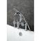 Kingston Brass 7" Center Deck-Mount Clawfoot Tub Faucet with Hand Shower, Polished Chrome AE8401CG - alternate 4