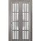 Sartodoors Sliding Closet Bi-fold Doors, Felicia 3312 Ginger Ash with Frosted Glass, Sturdy Tracks Moldings T FELICIA3312BF-GA-48 x 96 (2* 24x96) - alternate 1