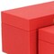 Homeroots Set of Two Red Solid Wood And Fabric Box With Lid, 2PK 489389 - alternate 5