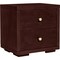 Homeroots 19" Espresso Solid and Manufactured Wood Two Drawer Nightstand 526871 - alternate 6