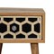 Homeroots 20" Black White And Brown Solid Wood Geometric Bone Inlay One Drawer Nightstand 651557 - alternate 7
