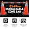 Xpose Safety Retractable Barrier for Traffic Cones White/Orange 53in to 84in CBO53/84-1-X - alternate 4