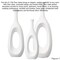 Uniquewise Set of 3 Frosted White Fiberglass Tall Floor Vase - Decorative Vase for Modern Home Decor QI004677.3 - alternate 5
