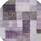 Homeroots 8' Eggplant Black And Lavender Round Geometric Washable Indoor Outdoor Area Rug 605857 - alternate 4