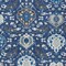 Homeroots 8' X 10' Navy Blue Charcoal And Ivory Damask Washable Indoor Outdoor Area Rug 599439 - alternate 7