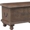 Homeroots 54" Brown Solid Wood Medallion Storage Ottoman 642285 - alternate 5