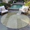 Homeroots 8' Taupe Beige And Tan Round Geometric Washable Indoor Outdoor Area Rug 582742 - alternate 7