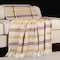 Homeroots Mustard Woven Cotton Striped Throw Blanket 478689 - alternate 4