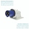 Walther-Werke Pin and Sleeve Inlet, 60A, 230, 1 Phase, 2 Pole, NEMA Not Rated 669306 - alternate 6