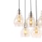 Jonathan Y Sydney 18.88" 6-Light Bohemian Farmhouse Iron/Glass Cluster LED Pendant, Nickel/Champagne JYL1121A - alternate 9