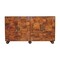 Homeroots 36in Chestnut Solid Wood Carved Geometric Accent Cabinet With Four Doors 654278 - alternate 1