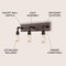 Jonathan Y Corbett 22.13" 3-Light Rustic Farmhouse Iron LED Vanity, Oil Rubbed Bronze/Brown Wood Finish JYL1325A - alternate 6