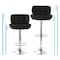 Elama 2 Piece Adjustable Faux Leather Tufted Bar Stool in Black with Chrome Base ELM-791-BLK - alternate 8