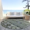 Homeroots 8' Fern Green Taupe And Ivory Round Tribal Washable Indoor Outdoor Area Rug 615412 - alternate 7