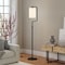Homeroots 62" Black Reading Floor Lamp With White Frosted Glass Drum Shade 523407 - alternate 4