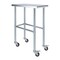 Amgood 30in D x 15in L Stainless Steel Open Base Table, 3in Casters AMG WT-3015-RCB-WHEELS-Z - alternate 1