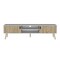 Homeroots 71" White And Beige Enclosed And Open Storage TV Stand 546400 - alternate 10