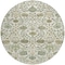 Homeroots 8' Ivory Green And Brown Round Floral Washable Indoor Outdoor Area Rug 603469 - alternate 8