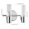 Jonathan Y Bolha 10.75" 2-Light Minimalist Modern Bubble Acrylic/Iron Integrated LED Vanity Light, Chrome JYL7223A - alternate 10